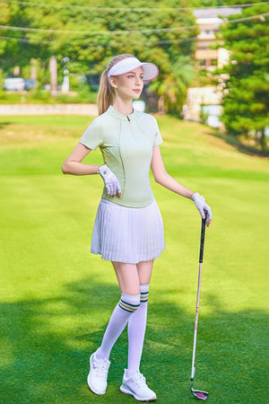 Women's #Light Green Golf Polo UV Protection