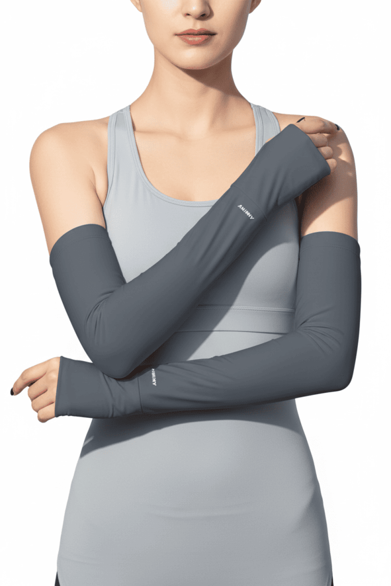 Women's Gray UV Cooling Arm Sleeves