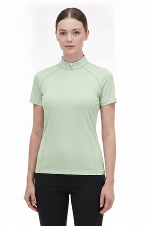 Women's #Light Green Short Sleeve Golf Polo