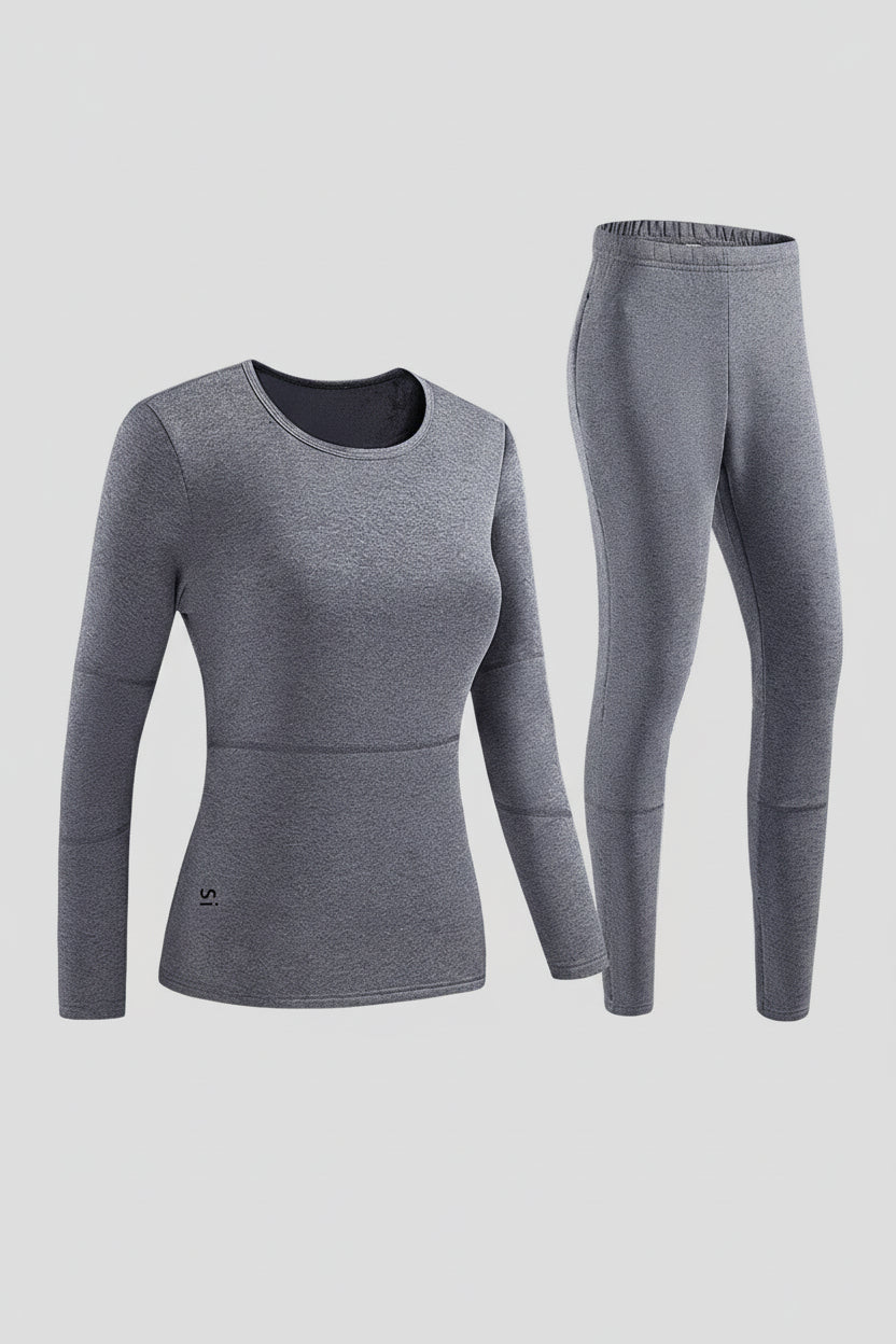 Women's Grey 28 Area Heated Thermals set 