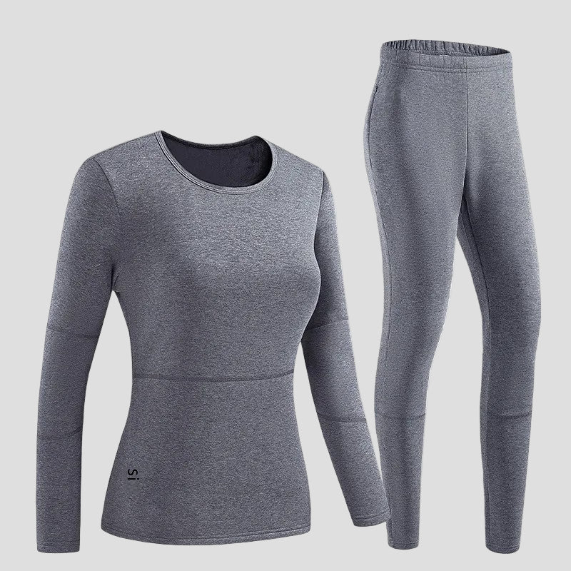 Women's Grey 28 Area Heated Thermals set 