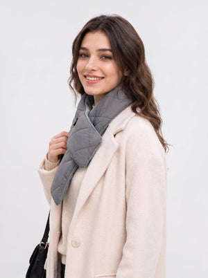 Womens #Grey Rechargeable Heated Scarf