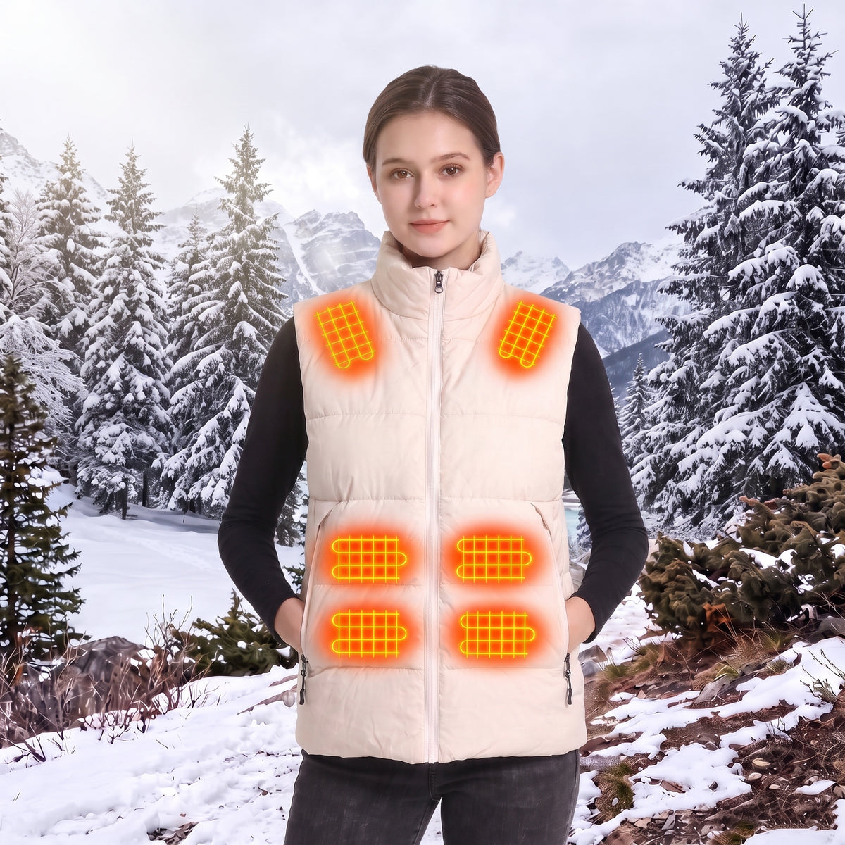 Women's Heated Duck Down Gilet
