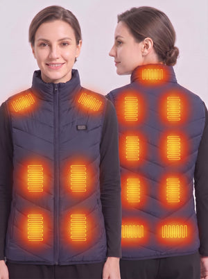 #navy Women’s Heated Vest with 15 Heating Zones