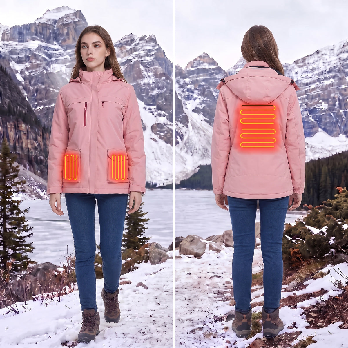 Womens Heated Waterproof Softshell Jacket