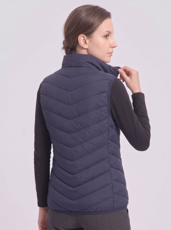 Women's #Navy Heated Vest side view