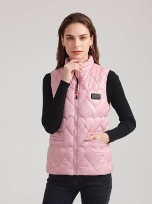  Women's #Pink Quilted Heated Gilet