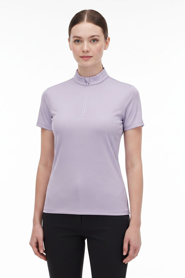 Women's #Purple Short Sleeve Golf Polo
