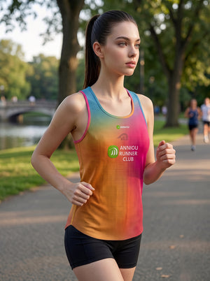 Womens #RainbowGradient running Tank Top