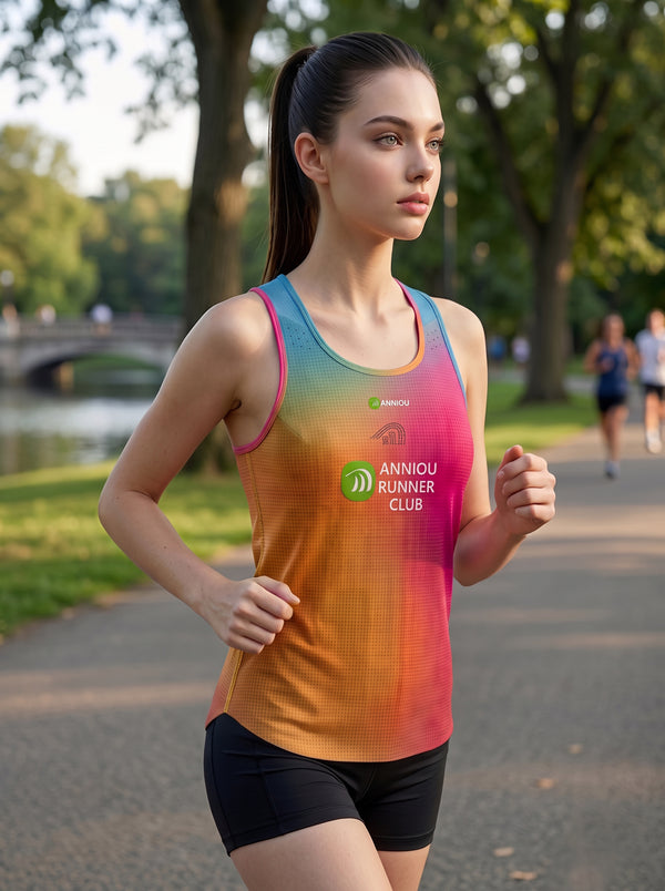 Womens #RainbowGradient running Tank Top