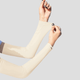 Womens Beige 2 in 1 Sun Protection Arm Sleeves