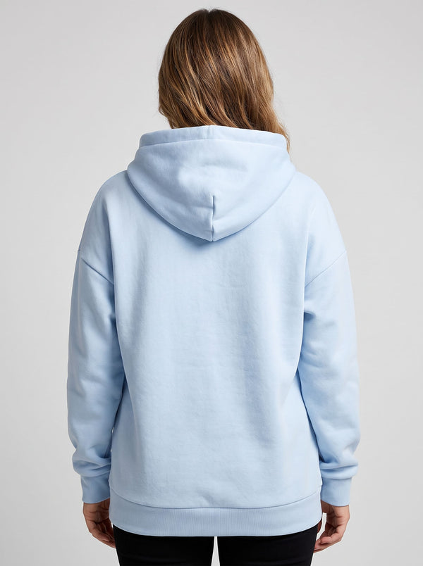 Womens Full-Zip Heated Hoodie in Blue Back