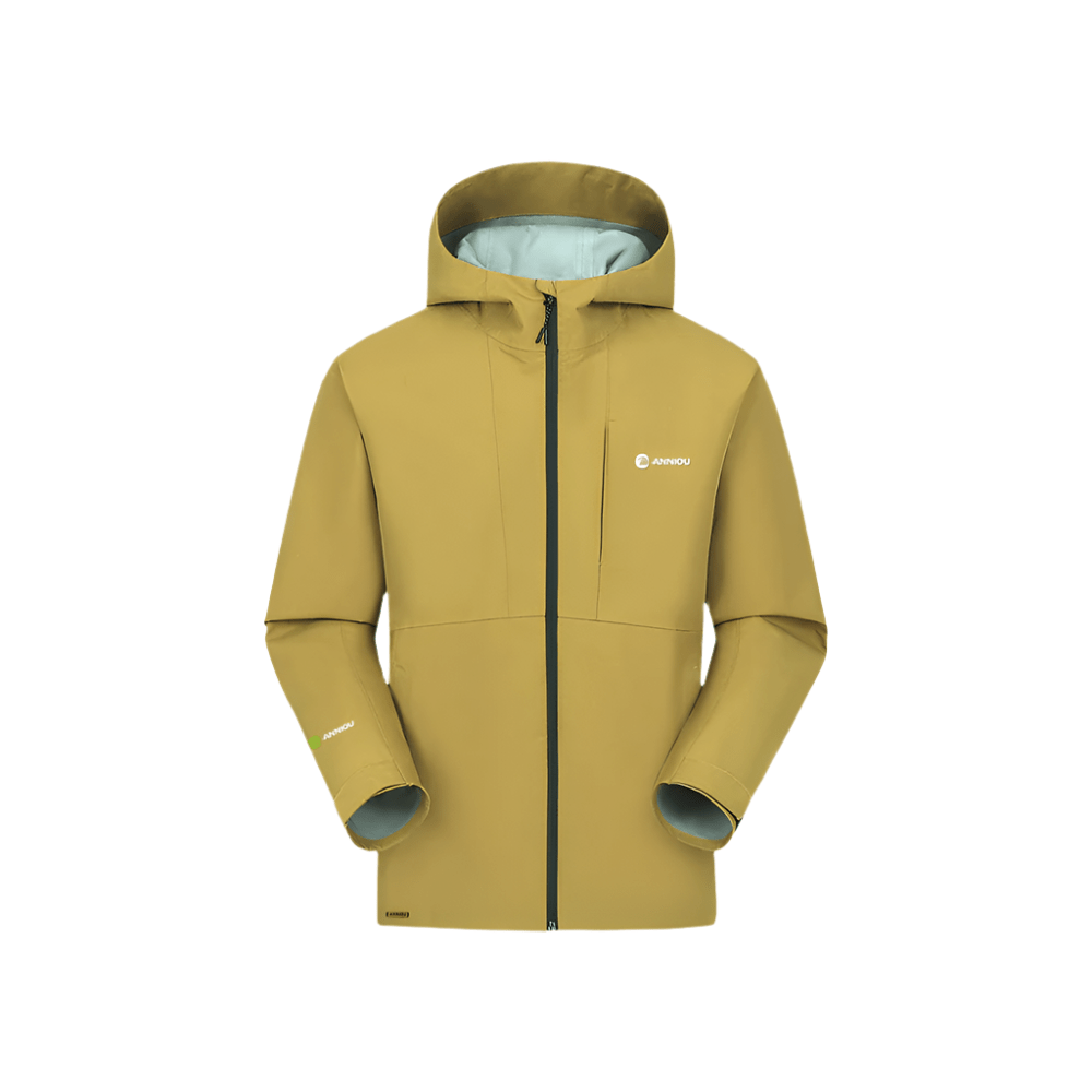 Yellow Seamless Hardshell Hooded Jacket by Anniou