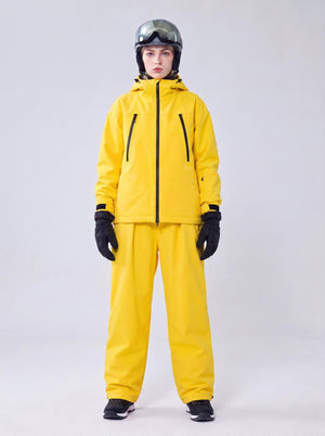 #yellow Women's Ski Shell Jacket & Trouser Set