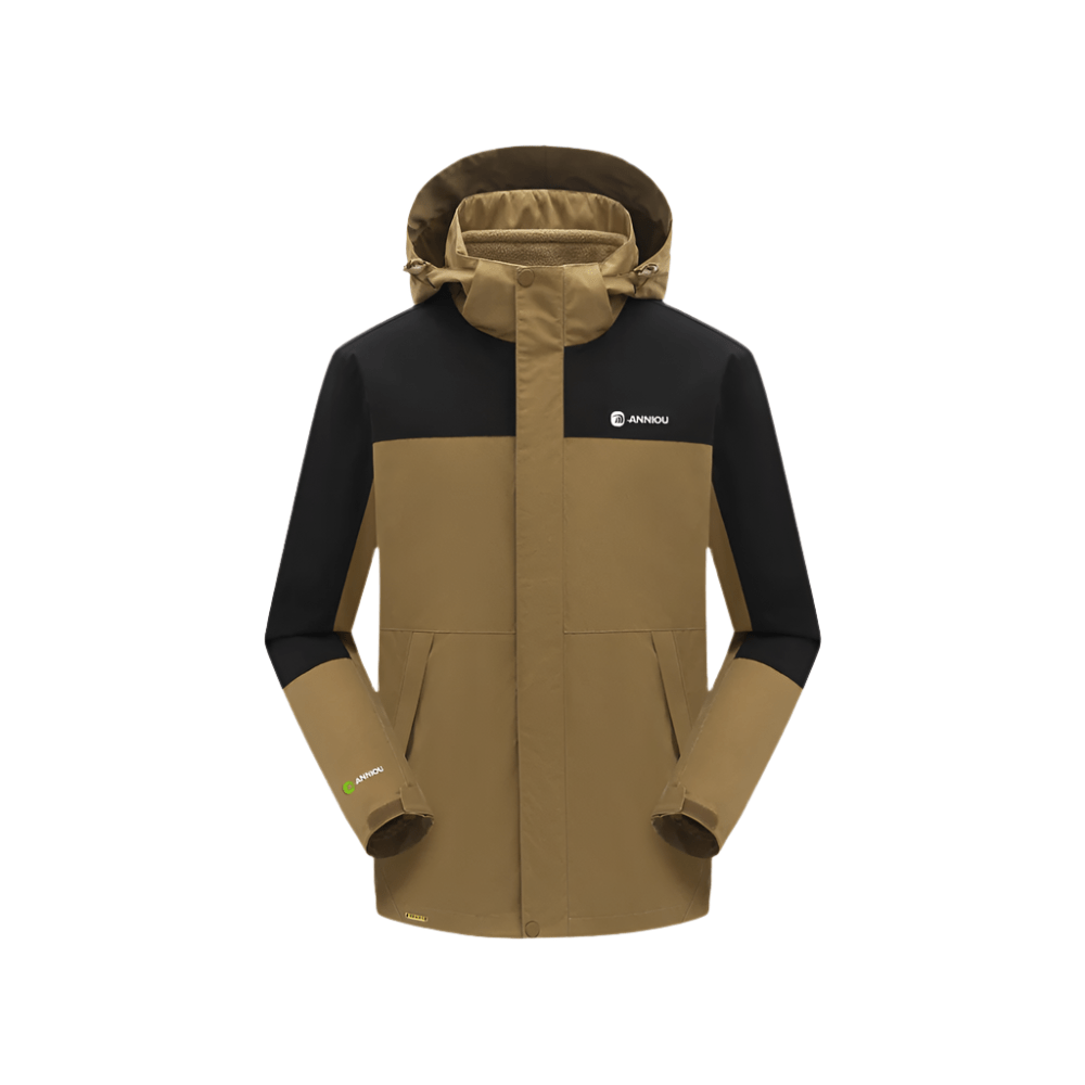 Yellow hooded Teflon 3-in-1 Shell Jacket