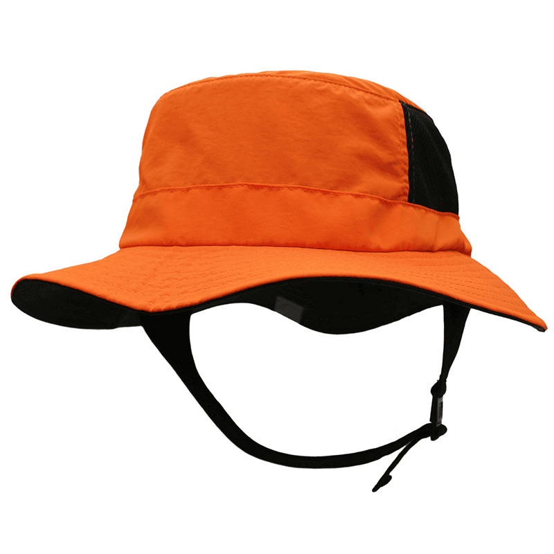 men's orange Adjustable Bucket Hat UPF 50+ 