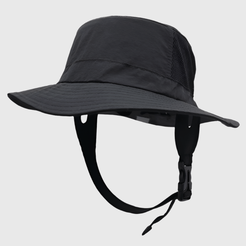 men's black Adjustable Bucket Hat UPF 50+ 