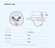 Adjustable Bucket Hat UPF 50+ size guide