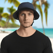 Adjustable Bucket Hat UPF 50+ navy blue with strap