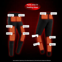 Anniou 28 Area Unisex Heated Thermal Underwear pants location