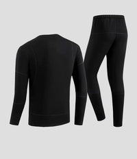 Mens Black  28 Area Heated Thermals from the back