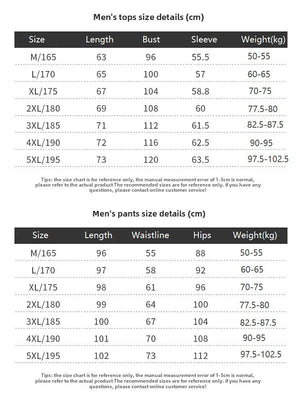 Anniou 28 Area men Heated Thermal Underwear size guide 