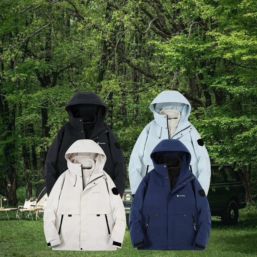 Anniou 3 - in - 1 Outdoor Detachable Fleece Jacket - Sidiou Group