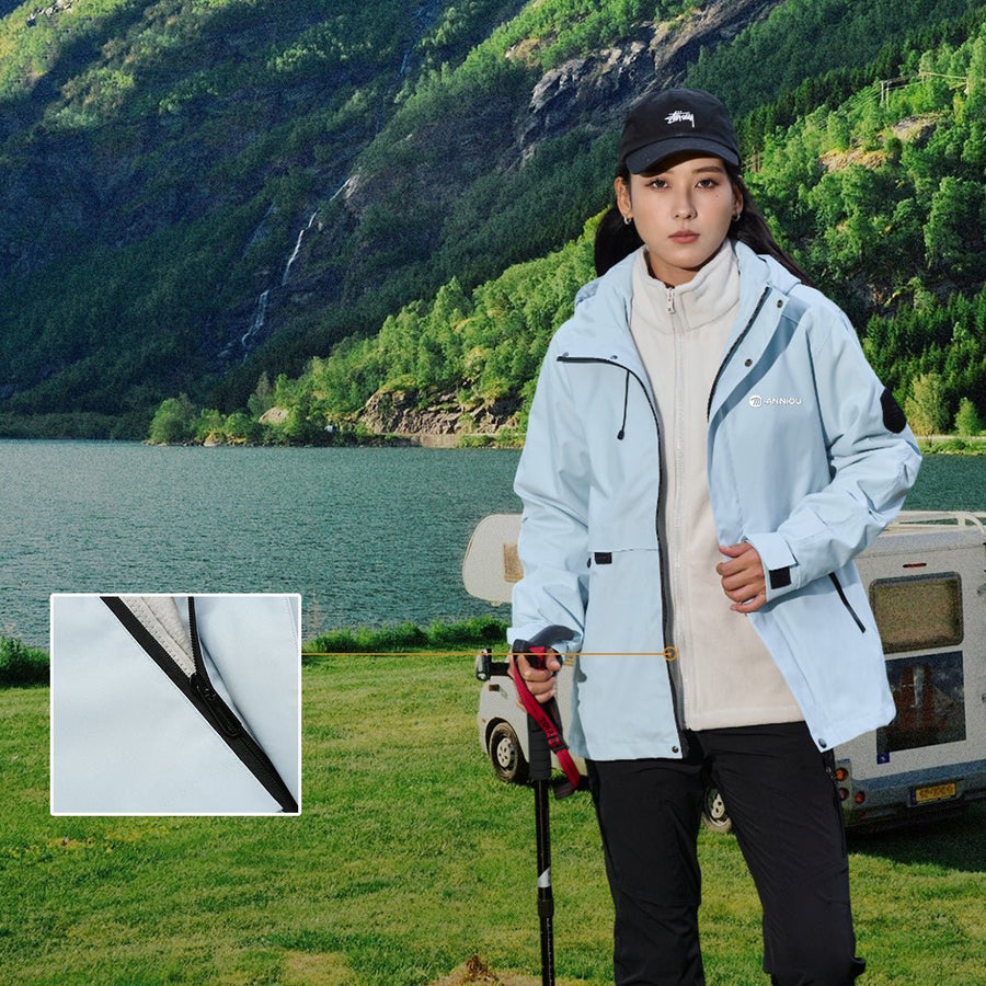 Anniou 3 - in - 1 Outdoor Detachable Fleece Jacket - Sidiou Group