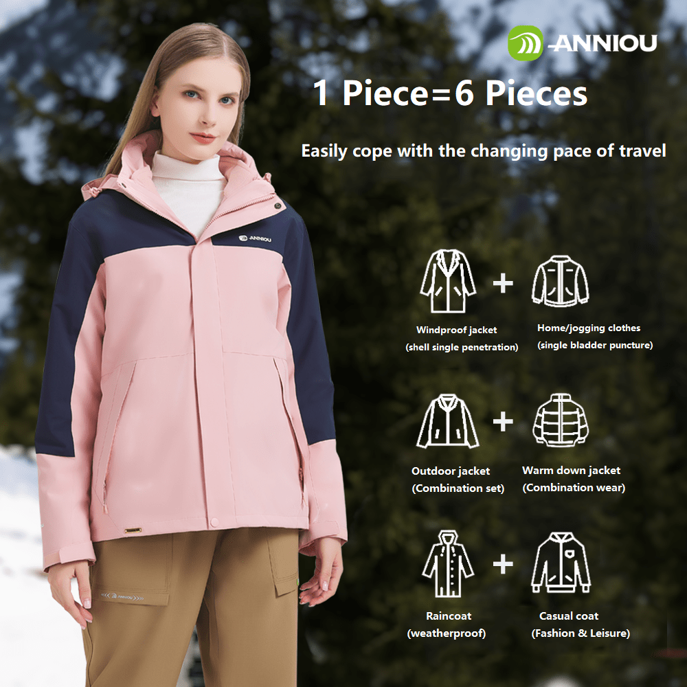 ANNIOU 3 - in - 1 Women's Custom Outdoor Jacket - Sidiou Group