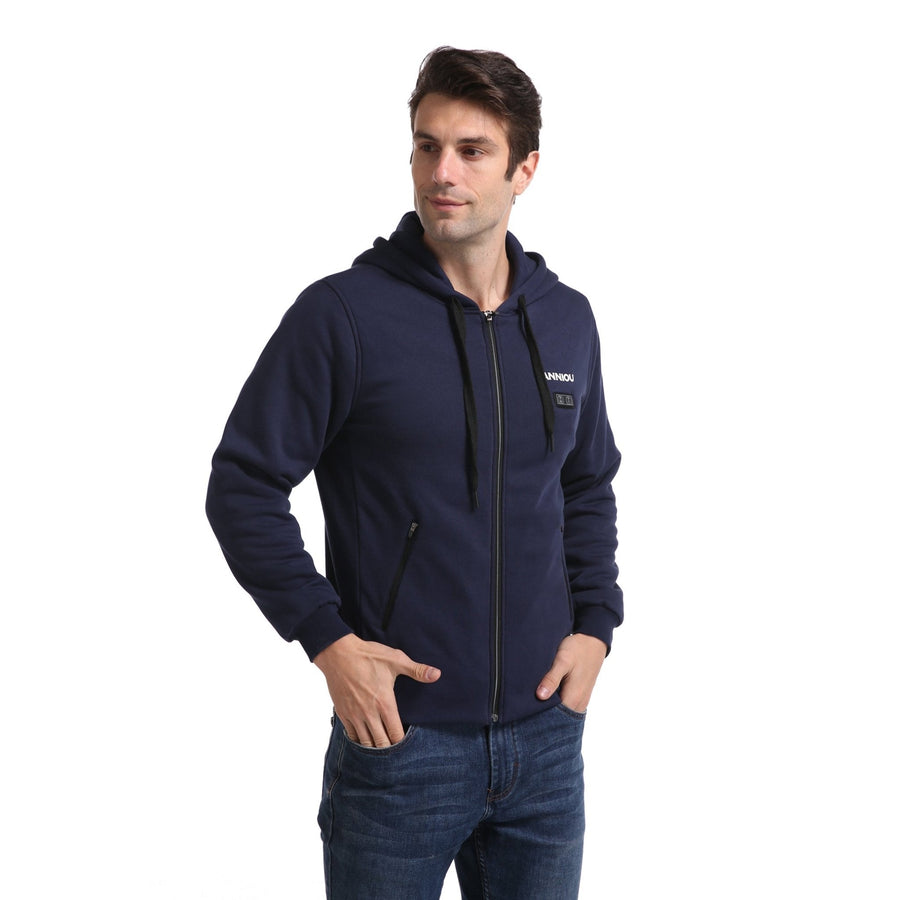 Anniou Men's Navy Heated Zip Up Hoodie - Sidiou Group