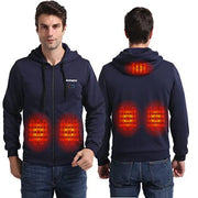 Anniou Men's Navy Heated Zip Up Hoodie - Sidiou Group