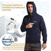 Anniou Men's Navy Heated Zip Up Hoodie - Sidiou Group