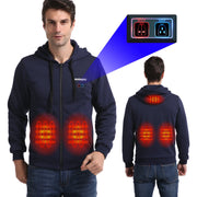 Anniou Men's Navy Heated Zip Up Hoodie - Sidiou Group