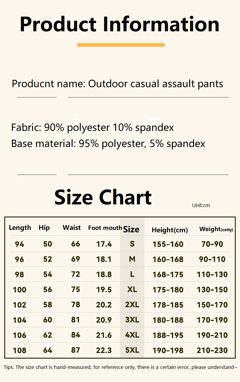 ANNIOU Outdoor Men Hiking Cargo Pants - Sidiou Group