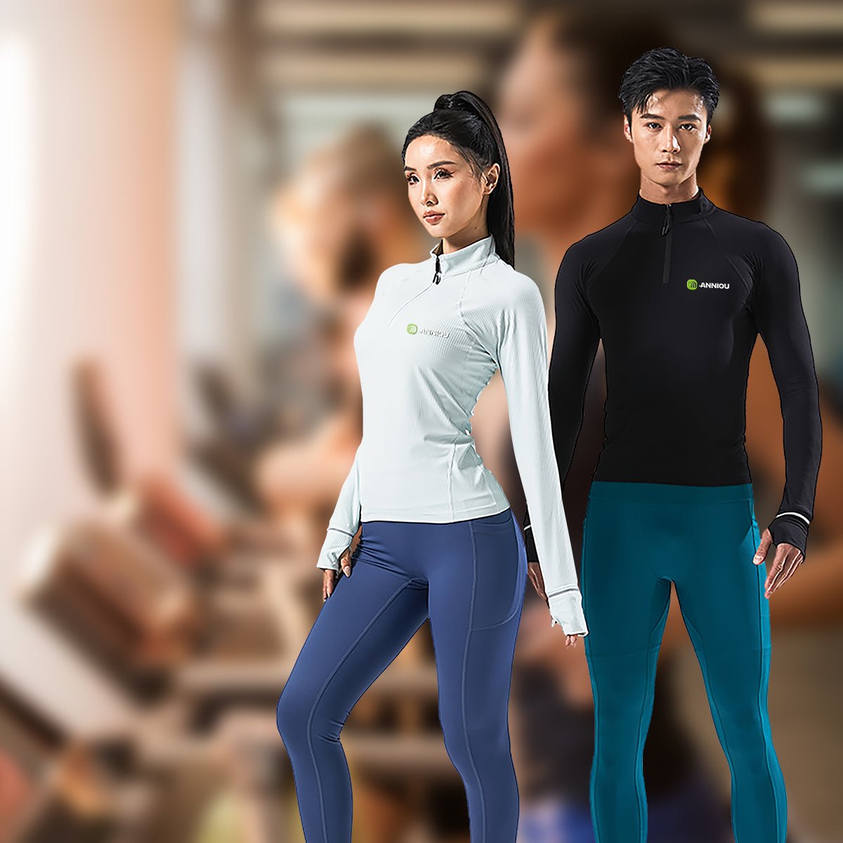 Anniou Unisex Half - zip Long - sleeved Sports Sweatshirt - Sidiou Group