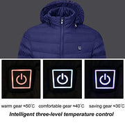 Anniou Unisex Hooded Heated Duck Down Jacket - Sidiou Group