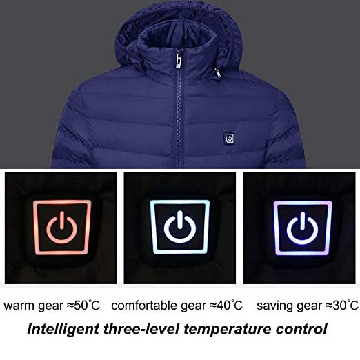 Anniou Unisex Hooded Heated Duck Down Jacket - Sidiou Group