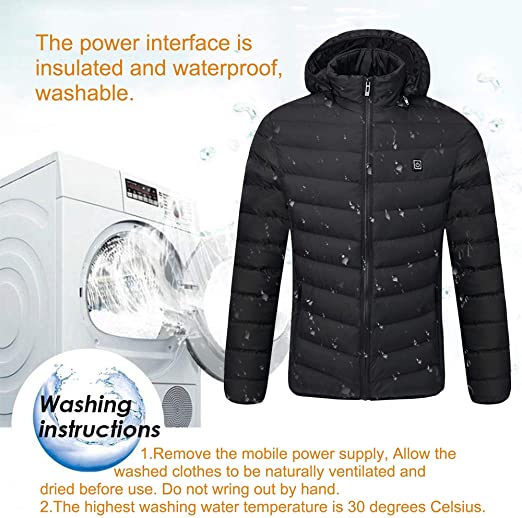 Anniou Unisex Hooded Heated Duck Down Jacket - Sidiou Group