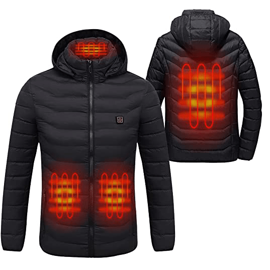 Anniou Unisex Hooded Heated Duck Down Jacket - Sidiou Group