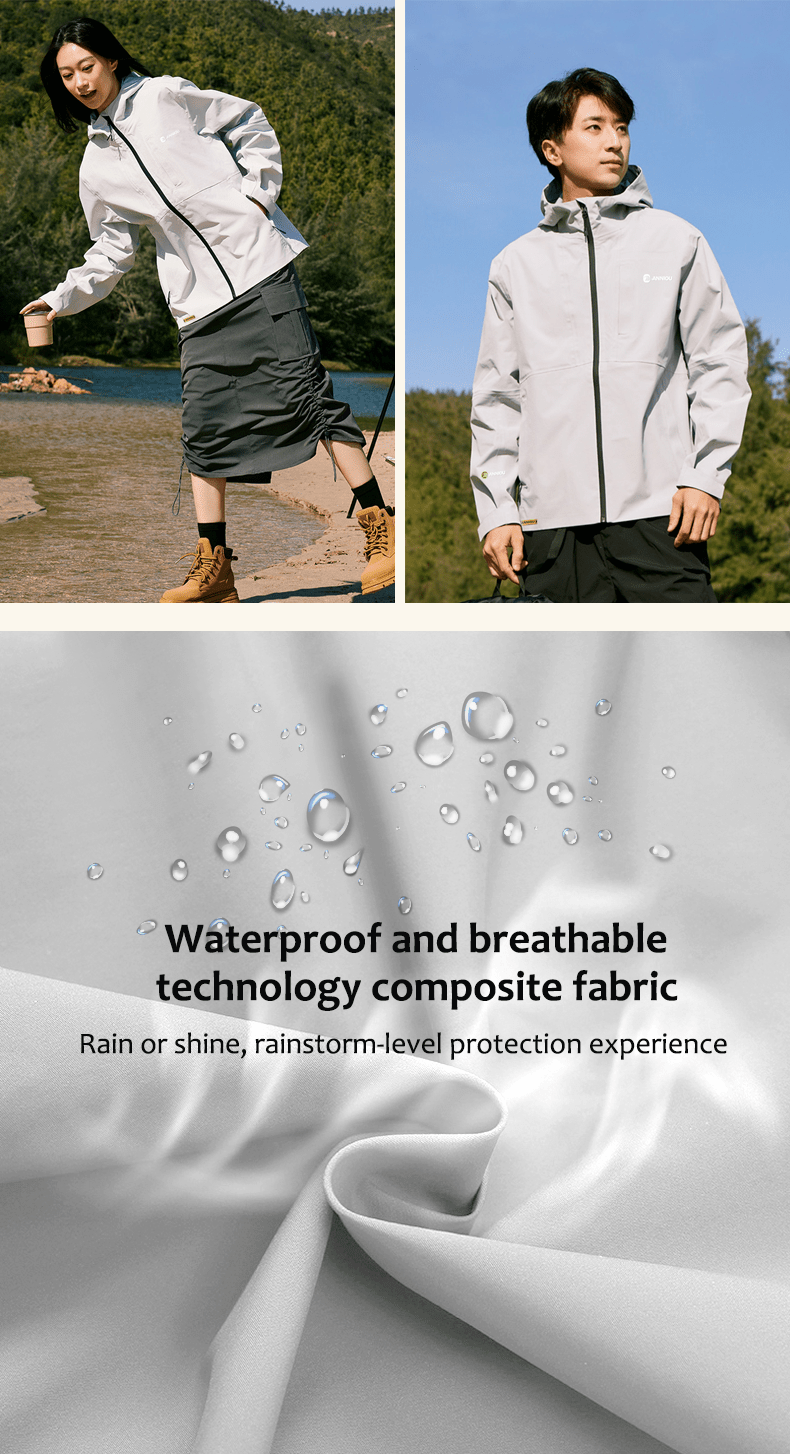 ANNIOU Unisex Lightweight Seamless Hardshell Jacket - Sidiou Group