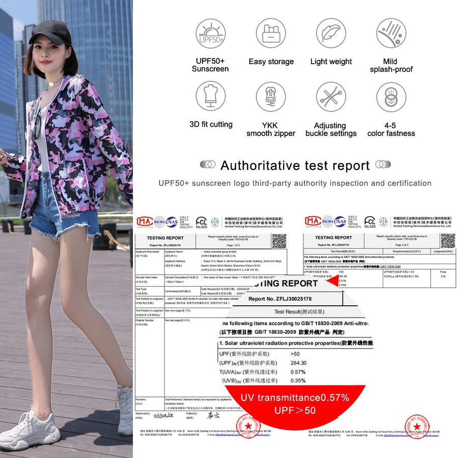 Anniou UPF 50+ Anti UV Sun Protection Camo Jacket - Sidiou Group