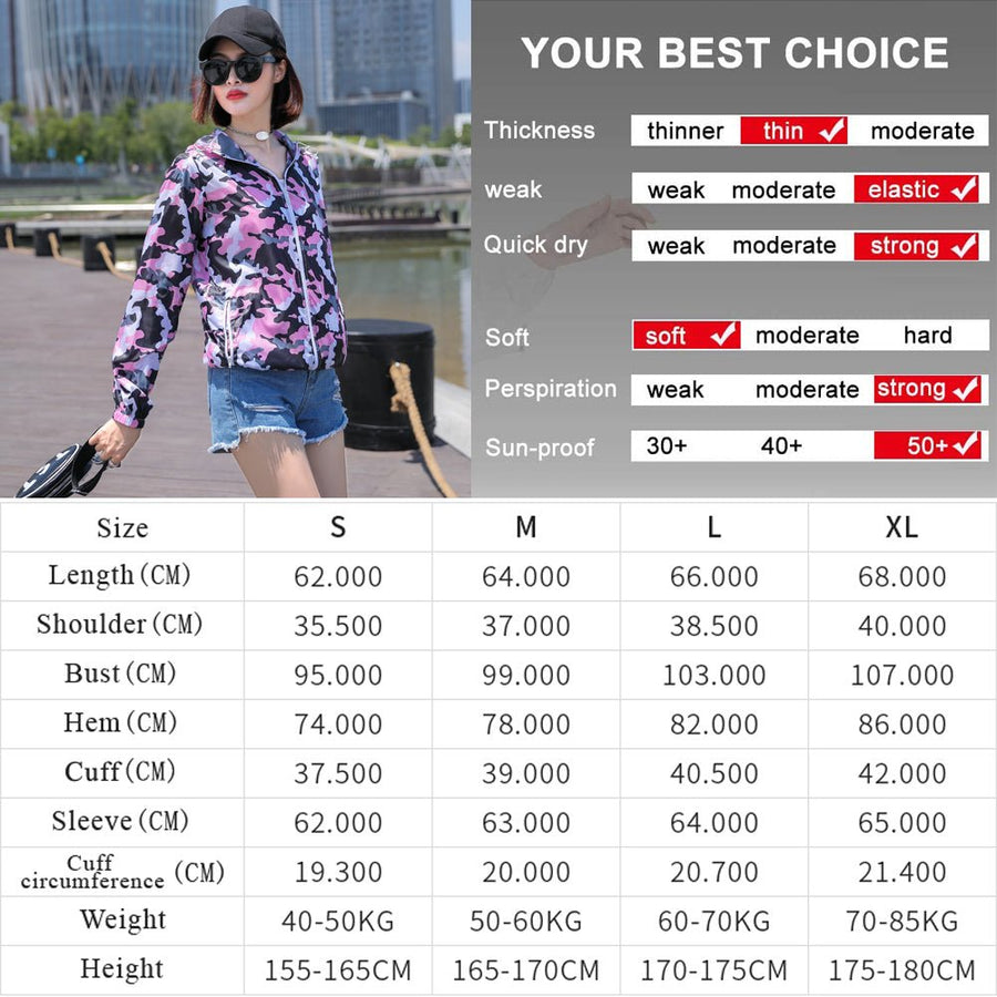 Anniou UPF 50+ Anti UV Sun Protection Camo Jacket - Sidiou Group