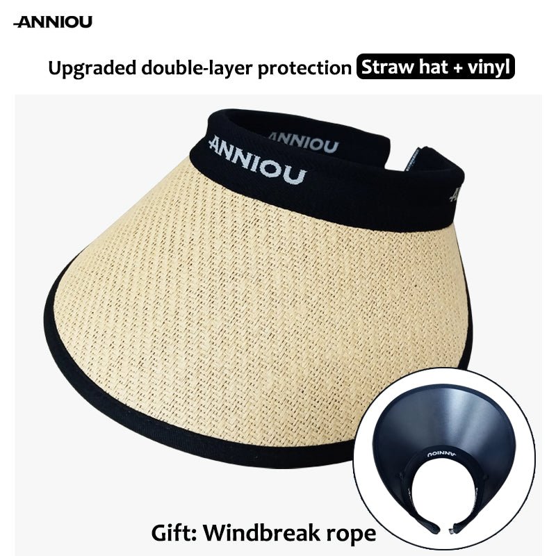 ANNIOU UV Protection Woven Straw Sun Visor - Sidiou Group