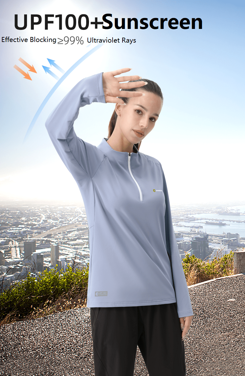Anniou UV Sun Protection Half Zip Up Sweatshirt - Sidiou Group