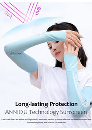 Anniou Women's Breathable Uv Protection Slik Arm Sleeves - Sidiou Group