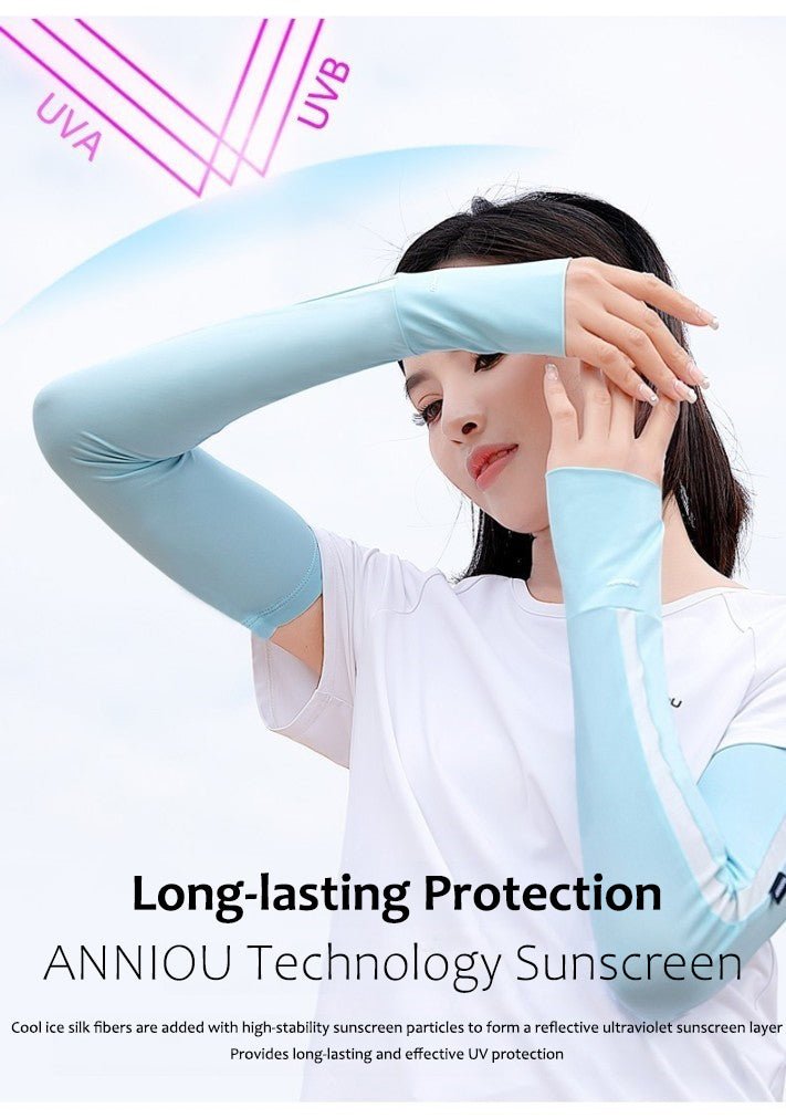 Anniou Women's Breathable Uv Protection Slik Arm Sleeves - Sidiou Group