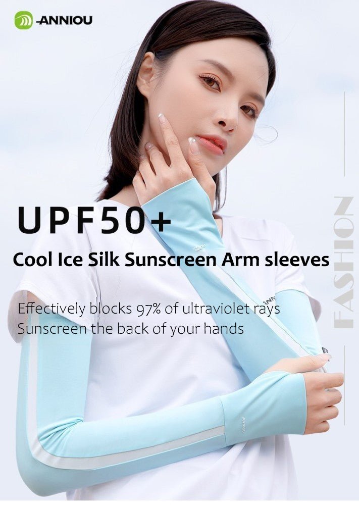 Anniou Women's Breathable Uv Protection Slik Arm Sleeves - Sidiou Group