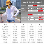 UPF 50+ Hooded Cycling Jacket size guide