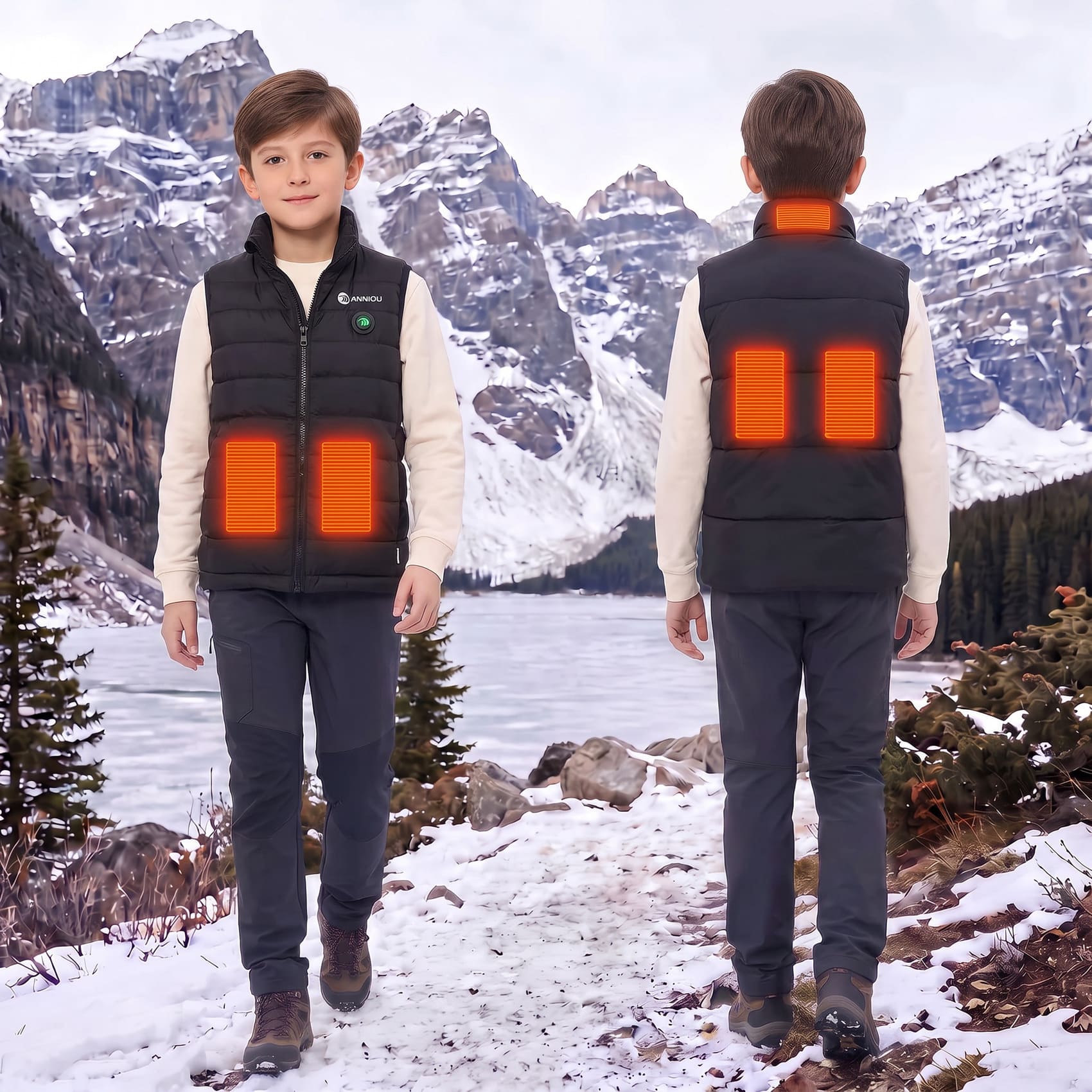 5 heat zone gilet for boys