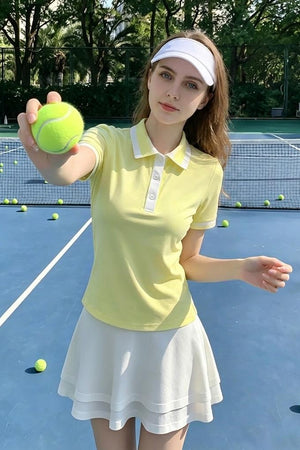 a women wear anniou tennis polo